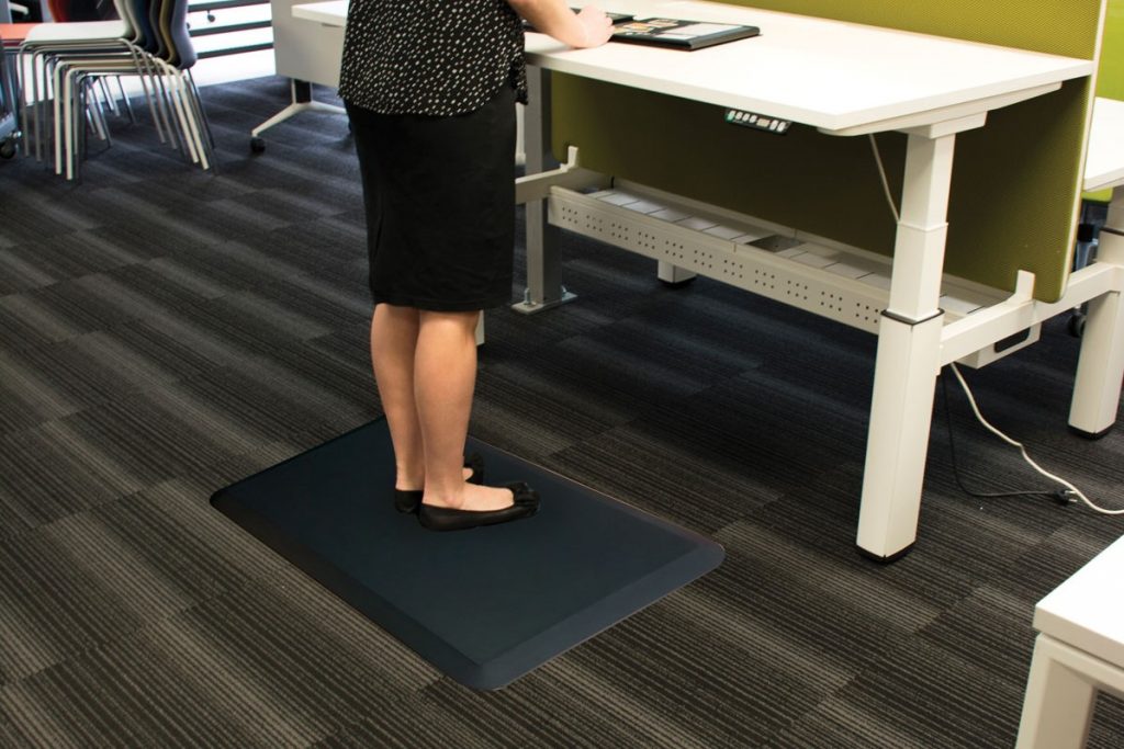 Why should I use a standing desk mat with my sit-stand desk?